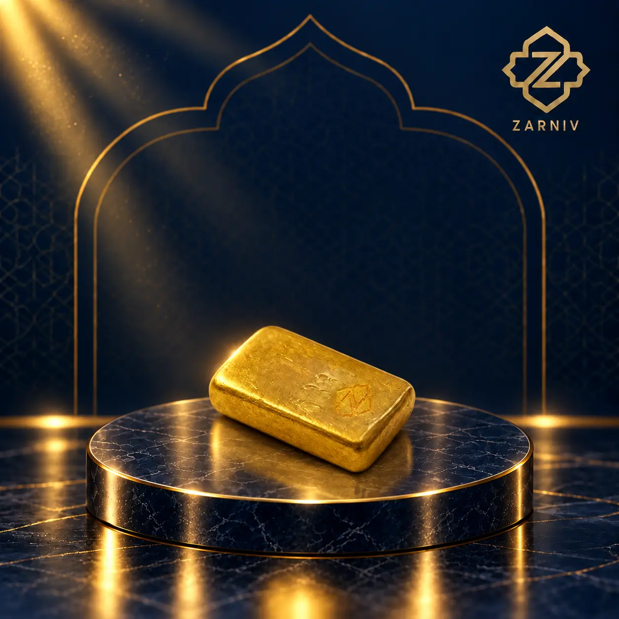 شمش طلا آب شده 100 گرمی