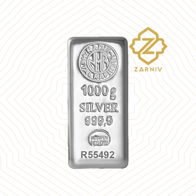 شمش نقره 1000 گرمی نادیر با خلوص 999.9